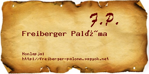 Freiberger Palóma névjegykártya
